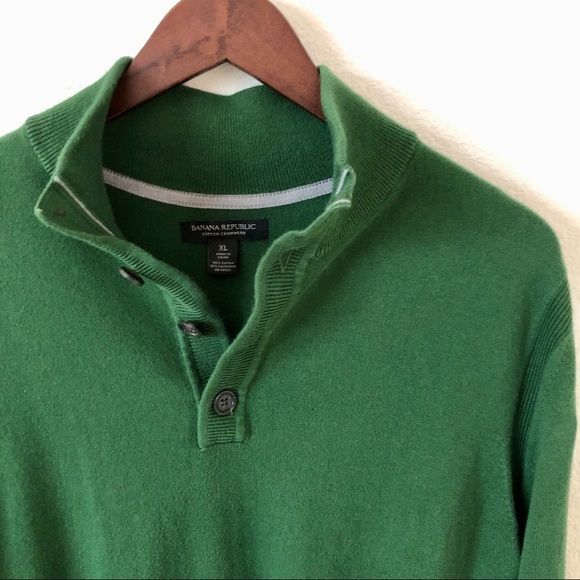Banana Republic Other - Banana Republic Quarter Button Sweater XL